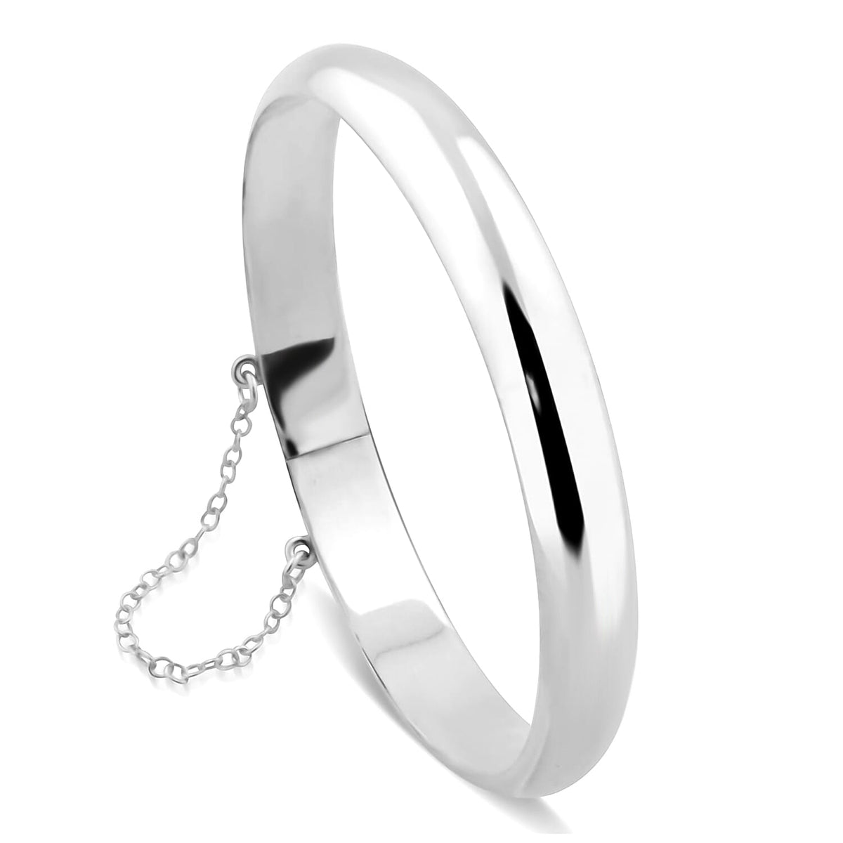 NY CloseOut Deal- Sterling Silver High Polished Bangle Size 7.5  9.00 Gms 7636623 0