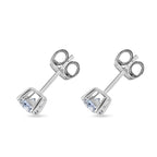 NY Closeout Luxuriant Diamond - 14K White Gold Certified Lab Grown Diamond (VS-EF) Earrings 1.00 Ct.