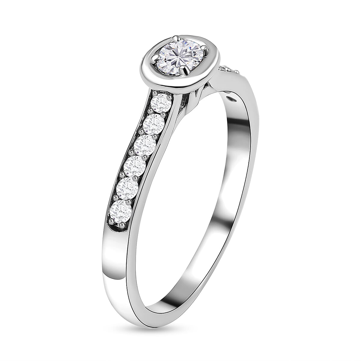 NY Closeout - 14K White Gold Diamond (SI-G-H) Ring 0.35 Ct. 7268989 2
