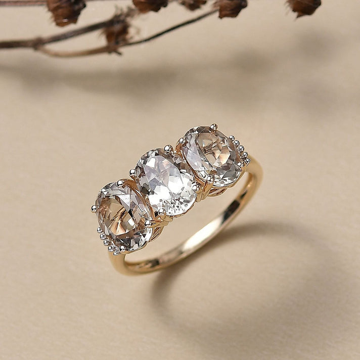 NY Closeout - 14K Yellow Gold AAAA Turkizite &amp; Natural Diamond Ring 4.60 Ct. 8280702 2