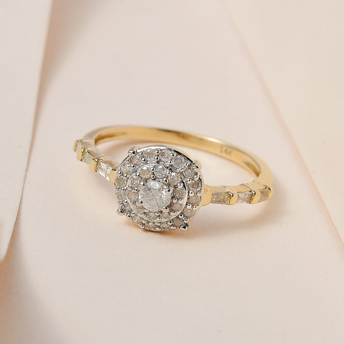 NY Closeout 14K Yellow Gold Diamond (G-H) Ring 0.50 Ct. 7551391 2
