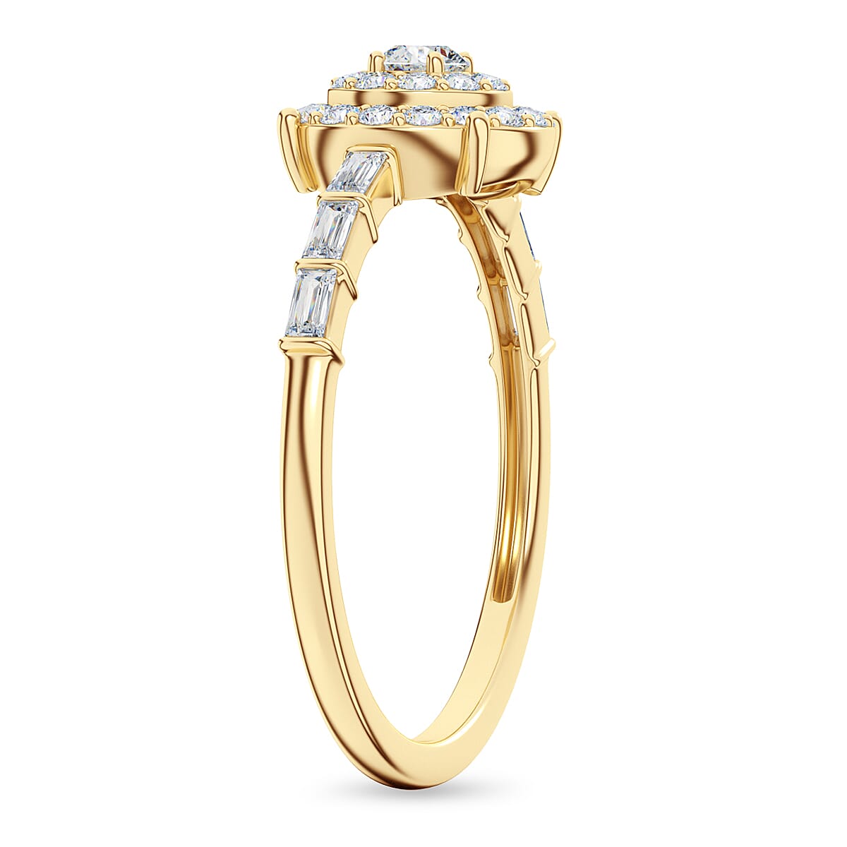 NY Closeout 14K Yellow Gold Diamond (G-H) Ring 0.50 Ct. 7551391 4