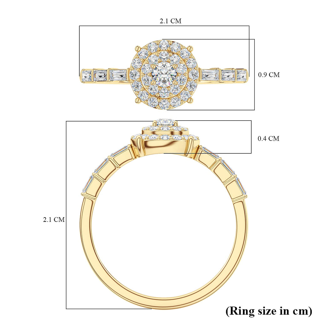 NY Closeout 14K Yellow Gold Diamond (G-H) Ring 0.50 Ct.