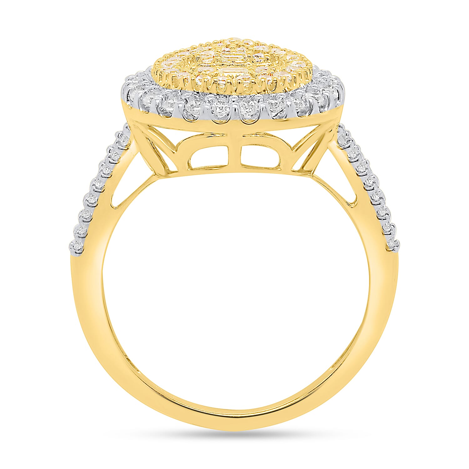 MIDNIGHT DEAL -NY Closeout Deal - 14K Yellow Gold Earth Mined Arygle NATURAL Yellow Diamond Ring 1.00 Ct, Gold Wt. 3.50 Gms- Pear V32520850 3