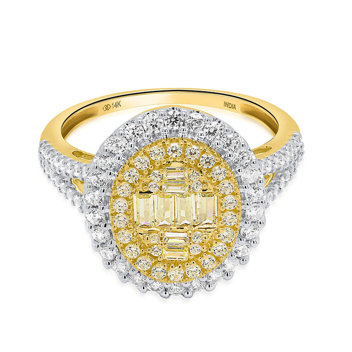 NY Closeout Deal - 14K Yellow Gold Earth Mined Arygle NATURAL Yellow Diamond Ring 1.00 Ct, Gold Wt. 3.50 Gms- Oval 8532065 2