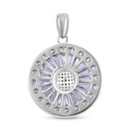 NY Closeout - ELANZA Cubic Zirconia Pendant in Rhodium Overlay Sterling Silver