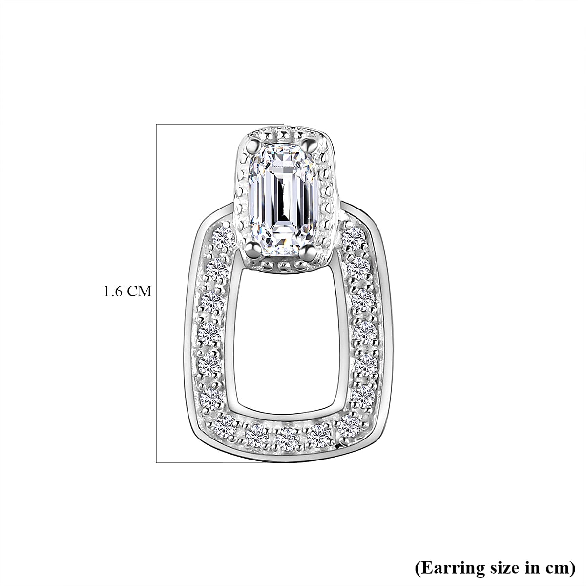 NY Closeout - ELANZA Simulated Diamond Stud Push Back Earrings in Sterling Silver 7061388 5