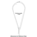 NY Designer Closeout - Rhodium Overlay Sterling Silver Cubic Zirconia Cascade Necklace (Size 16-18)