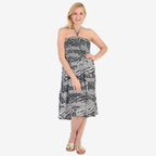 Nabella Signature Collection - Signature Collection Animal Print 3-in-1 Multi-Style Convertible Dress (Size 18) - Black & White