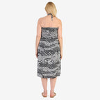 Nabella Signature Collection - Signature Collection Animal Print 3-in-1 Multi-Style Convertible Dress (Size 18) - Black & White