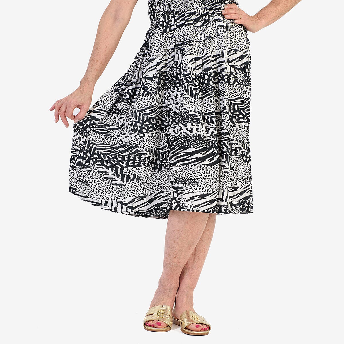 Nabella Signature Collection - Signature Collection Animal Print 3-in-1 Multi-Style Convertible Dress (Size 18) - Black &amp; White V32540301 5