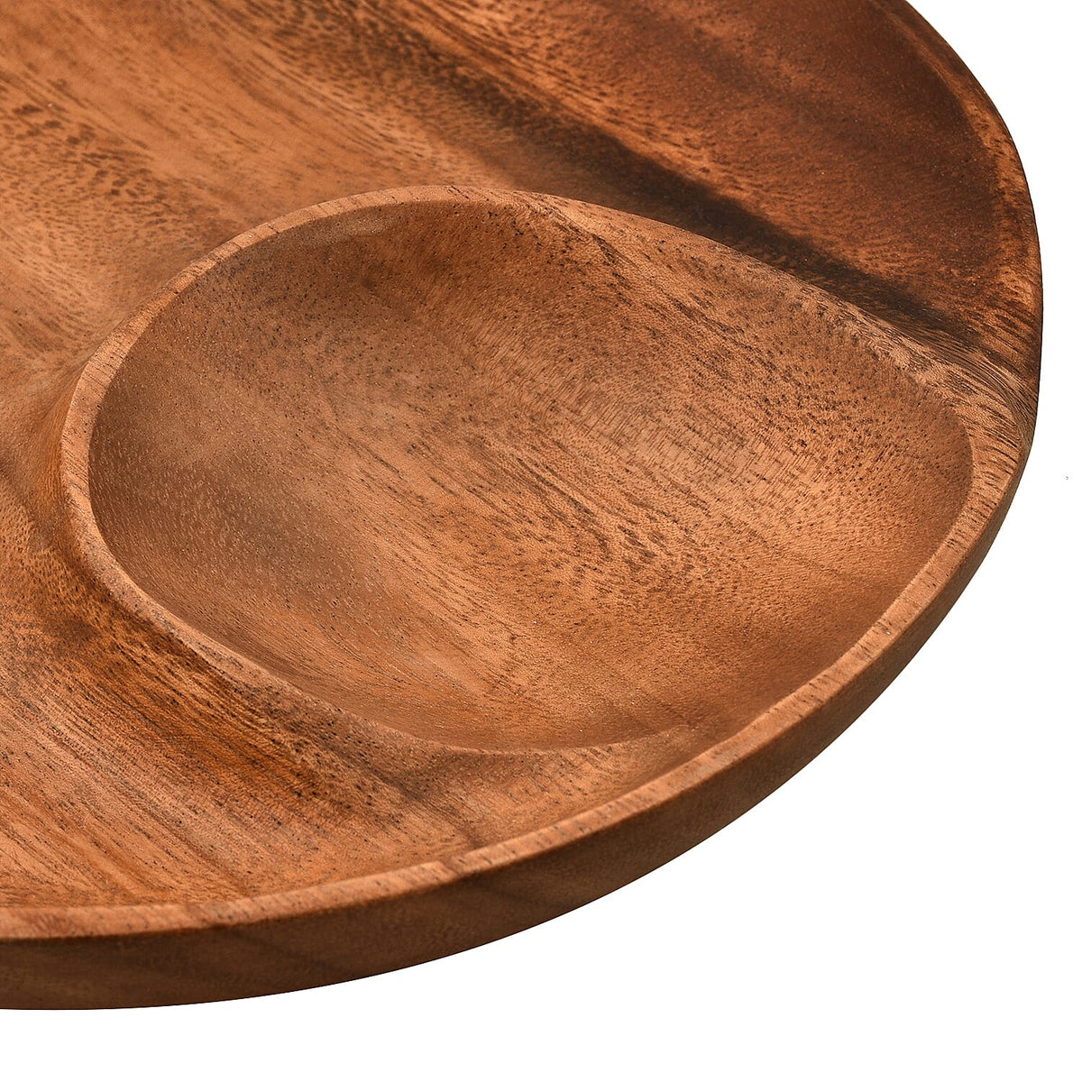 Handmade Wood 2 Compartment Tray (Size 25x25x4Cm) 3823680 3