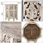 Nakkashi Table One Size- White & White