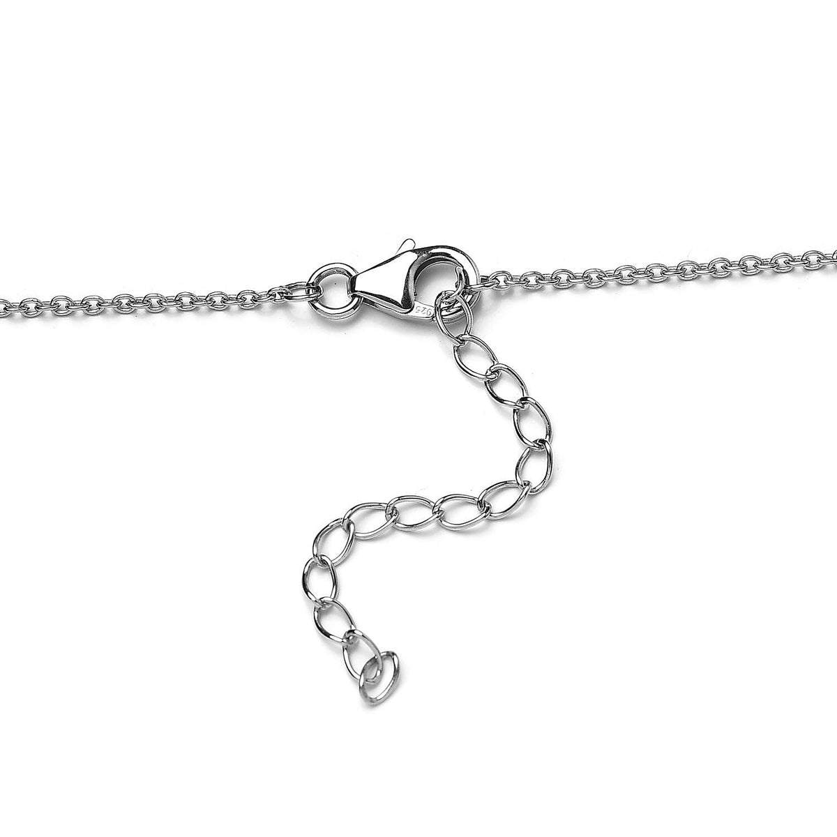 Name Necklace Size 18 with 2 inch Extender in Platinum Plated Sterling Silver 3698871 7