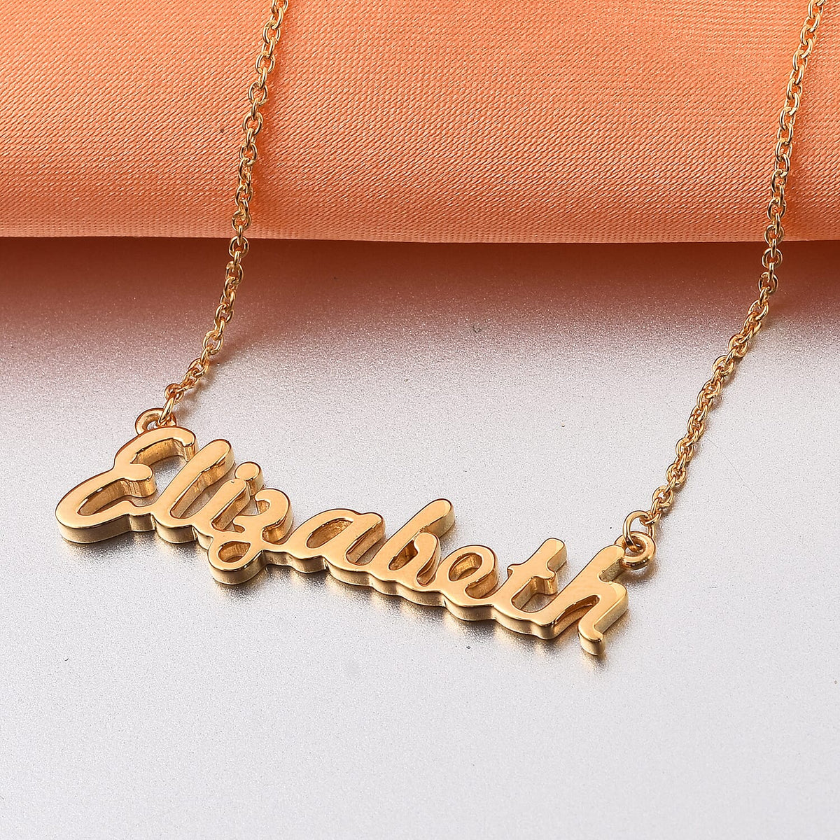 Name Necklace Size 18 with 2 inch Extender in Platinum Plated Sterling Silver 3698871 16
