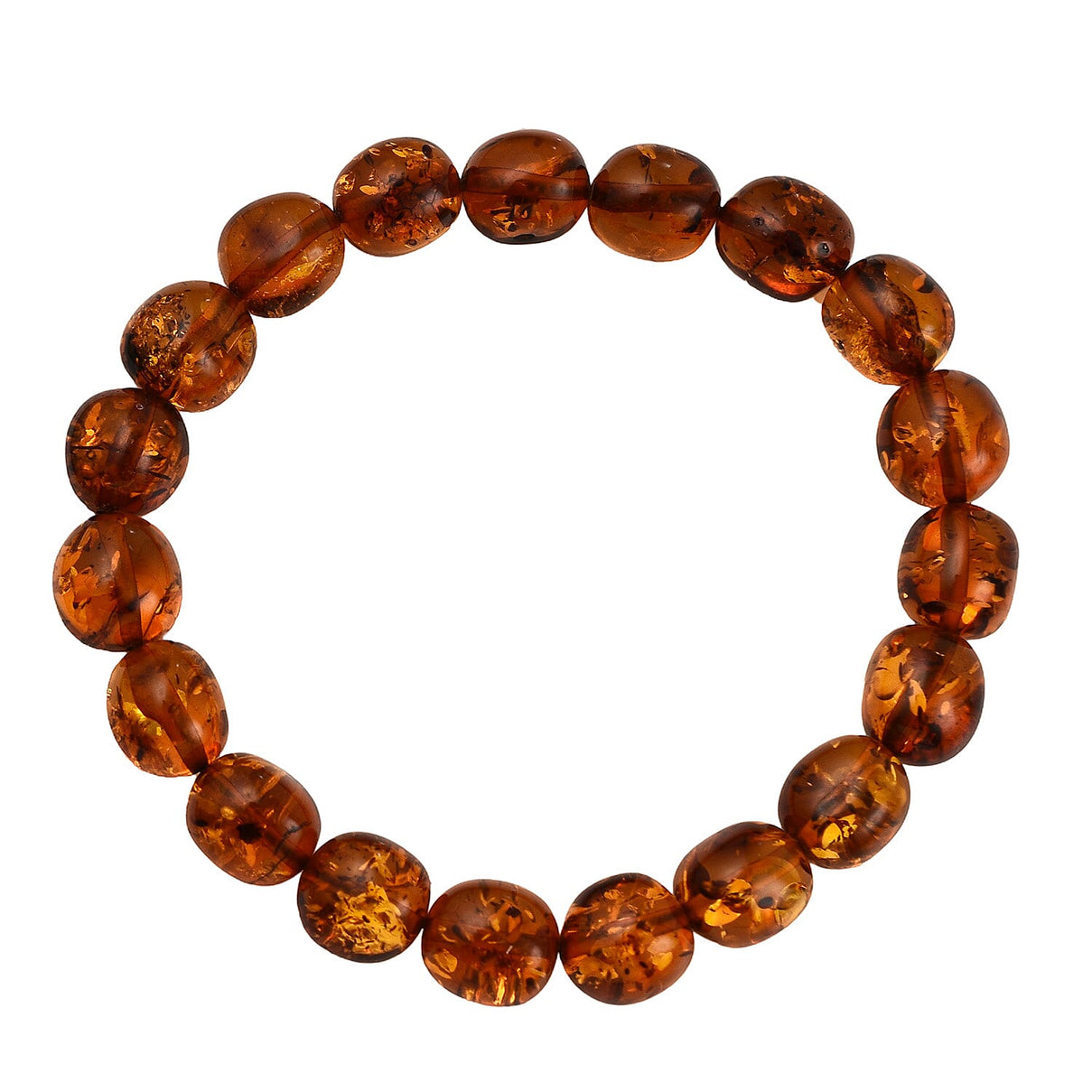 Natural Baltic Amber Bead Bracelet (Size 7 - 10) 7832858 2