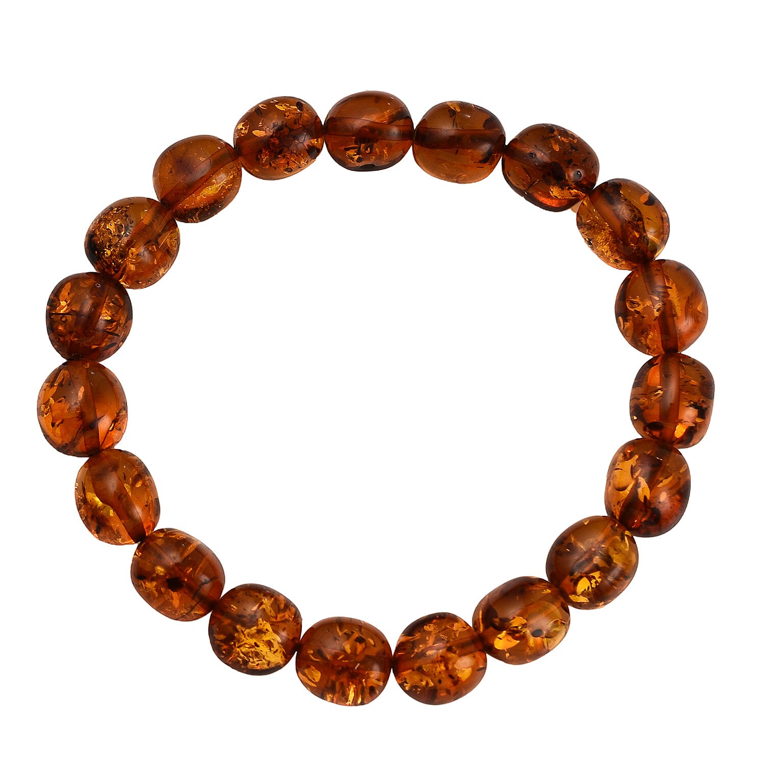 Natural Baltic Amber Bead Bracelet (Size 7 - 10) 7832858 2