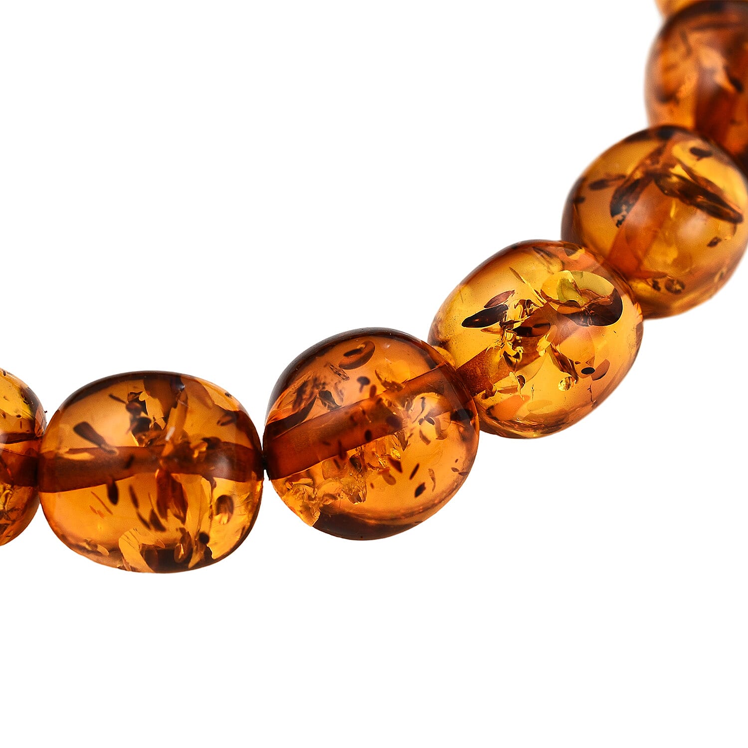 Natural Baltic Amber Bead Bracelet (Size 7 - 10) 7832858 3