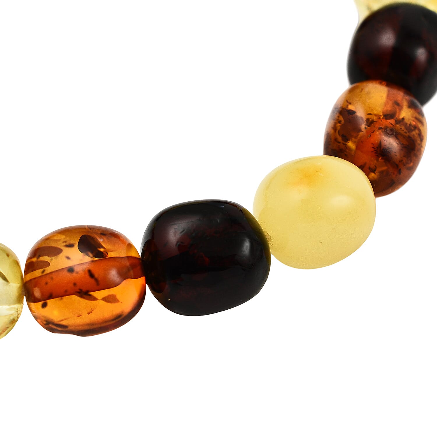 Natural Baltic Amber Bead Bracelet (Size 7 - 10) 7832861 3
