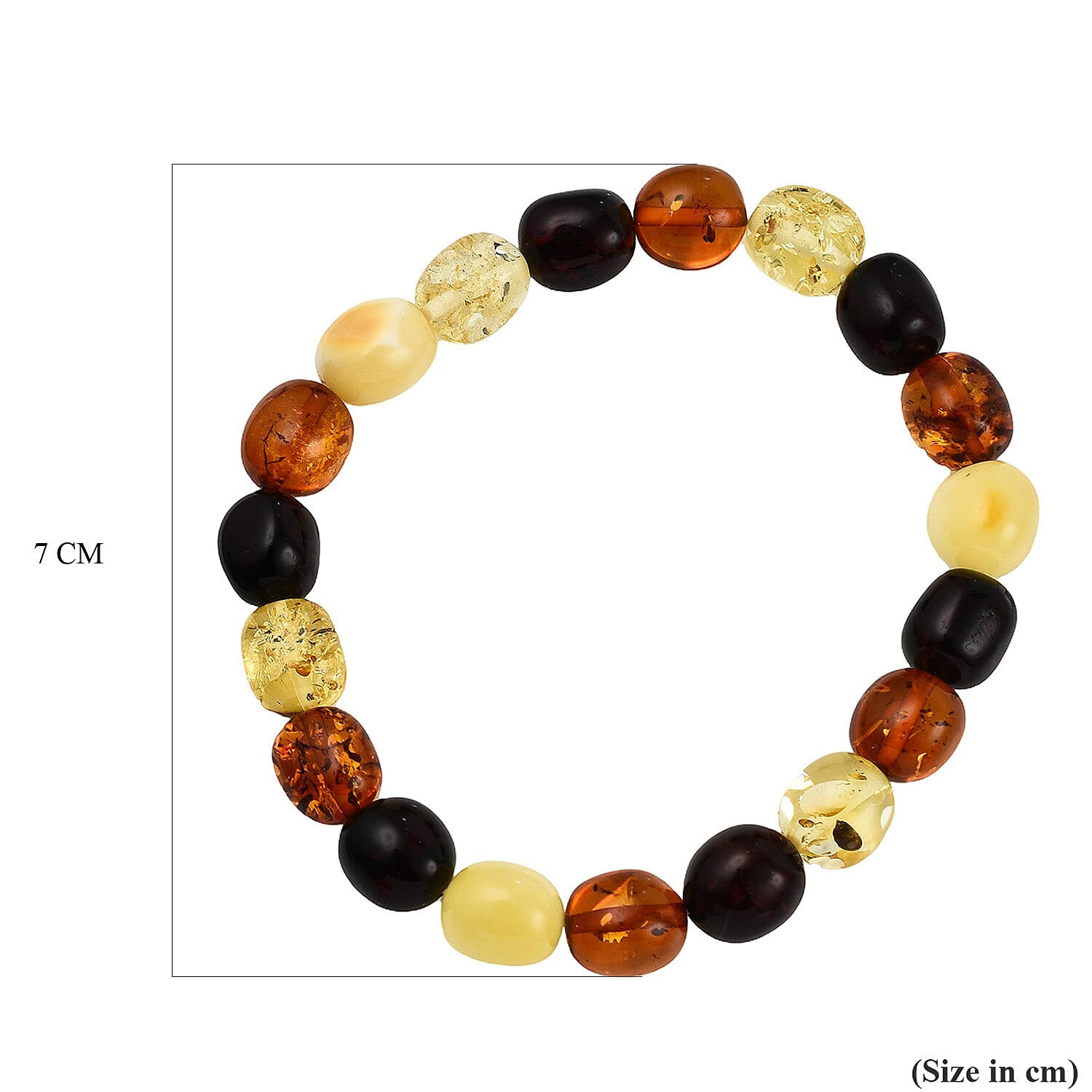Natural Baltic Amber Bead Bracelet (Size 7 - 10) 7832861 4