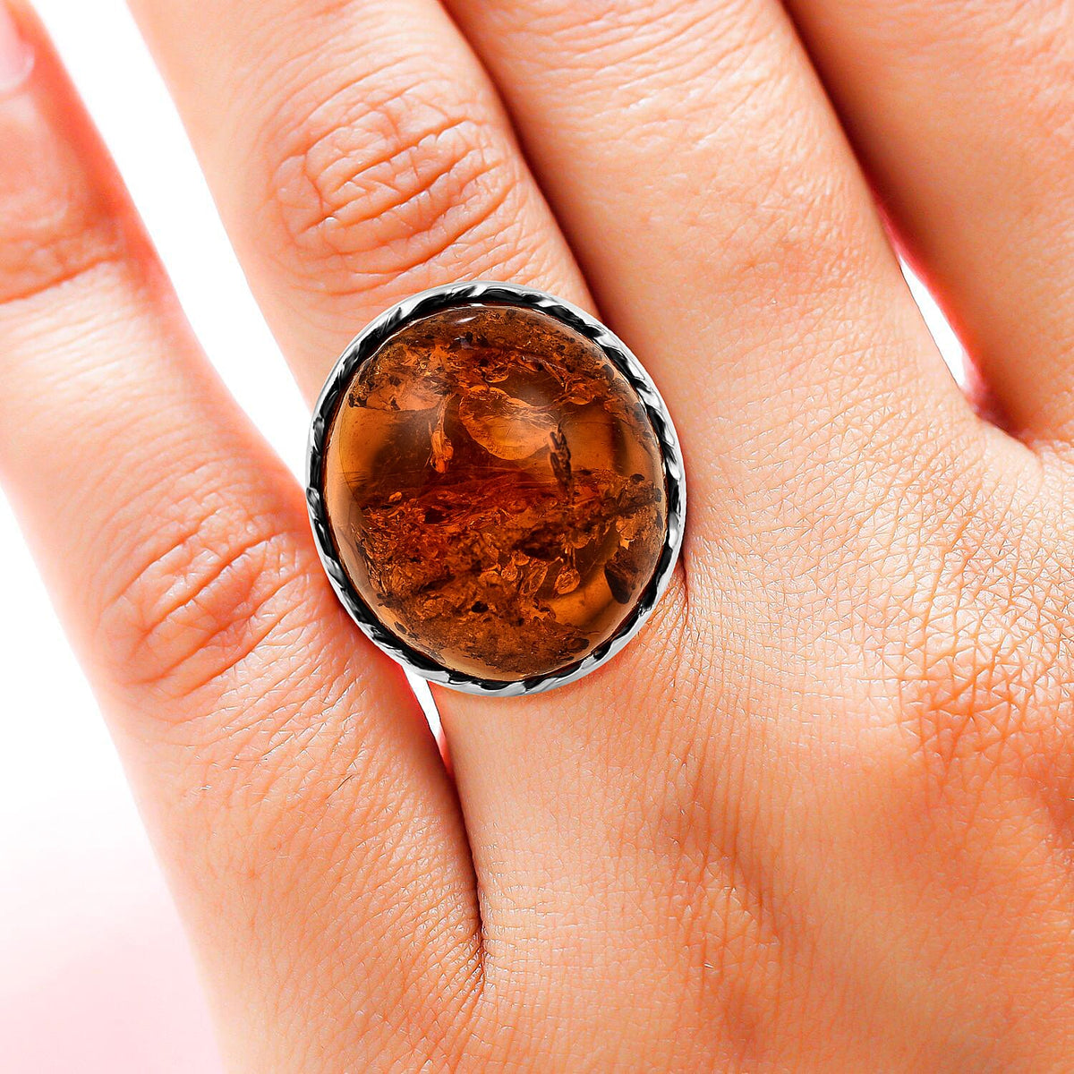 Natural Baltic Amber Ring in Sterling Silver 7834649 2