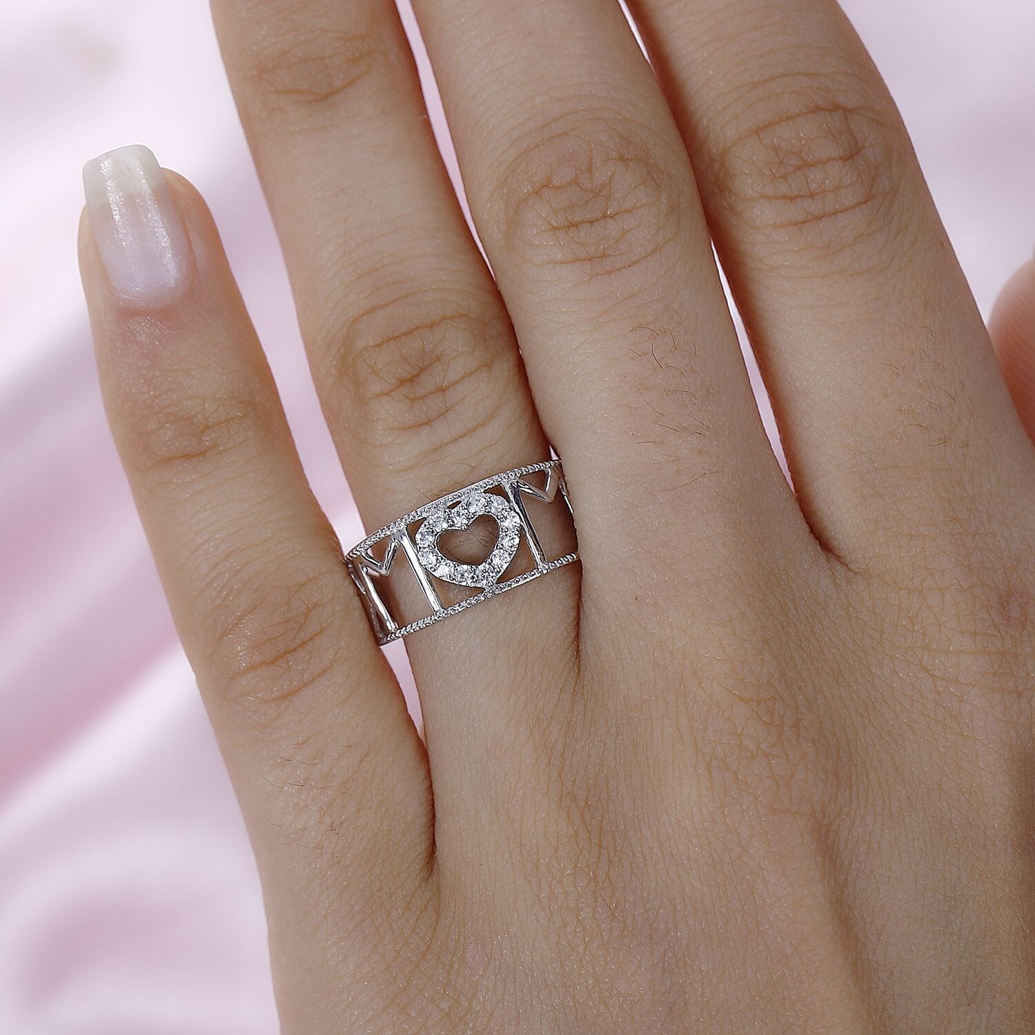 Natural Cambodian Zircon Ring in Platinum Plated Sterling Silver 3778978 3