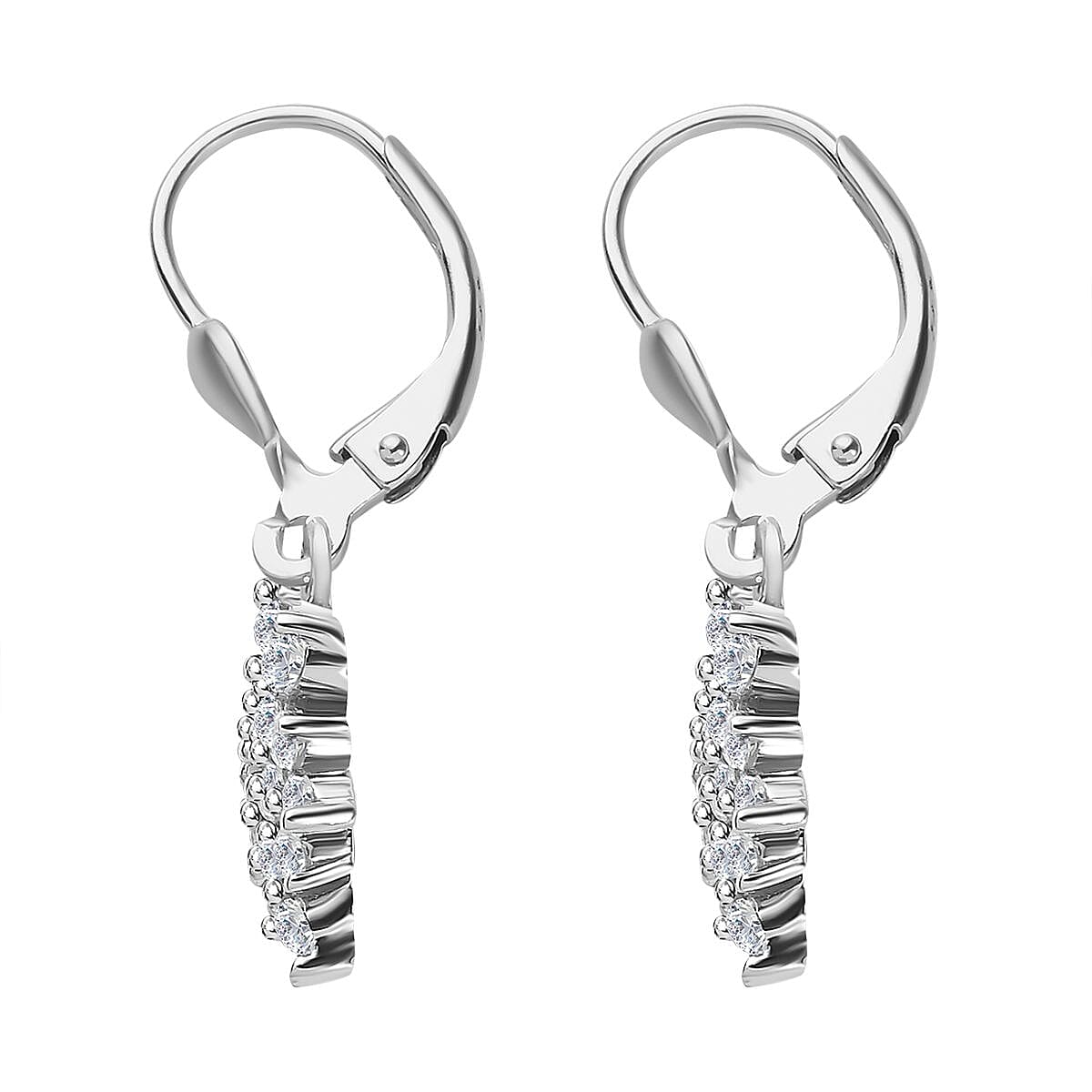 Natural Cambodian Zircon Earrings (with Lever Back) in Sterling Silver with Platinum Plating 2620853 5