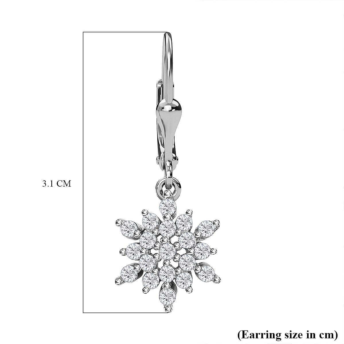 Natural Cambodian Zircon Earrings (with Lever Back) in Sterling Silver with Platinum Plating 2620853 6