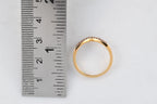 Natural Champagne Diamond Wishbone Ring in 18K Yellow Gold Vermeil Plated Sterling Silver