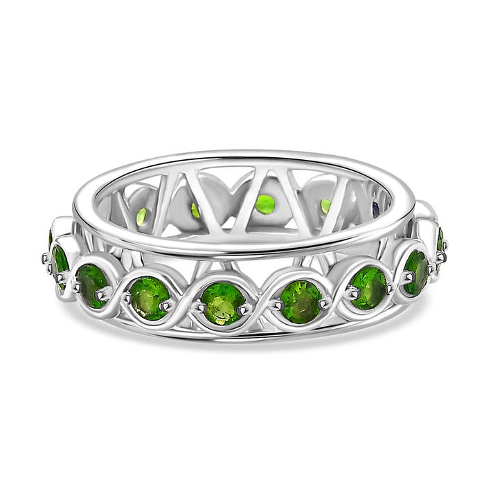 GP Multi Tourmaline Band Ring in Rhodium Overlay Sterling Silver 7855094 1