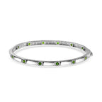 Natural Chrome Diopside Bangle in Platinum Overlay Sterling Silver  11.72 Gms