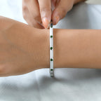 Natural Chrome Diopside Bangle in Platinum Overlay Sterling Silver  11.72 Gms