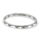 Natural Chrome Diopside Bangle in Platinum Overlay Sterling Silver  11.72 Gms