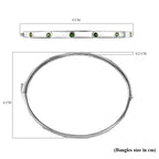 Natural Chrome Diopside Bangle in Platinum Overlay Sterling Silver  11.72 Gms