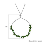 Natural Chrome Diopside,Green Opal  Bracelet (Size - 6.5 - 9.) in Rhodium Sterling Silver 15.0 Ct