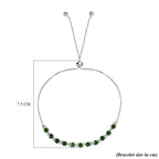Natural Chrome Diopside Adjustable Linking Bracelet (Size - 9.5) in Sterling Silver 2.08 Ct.