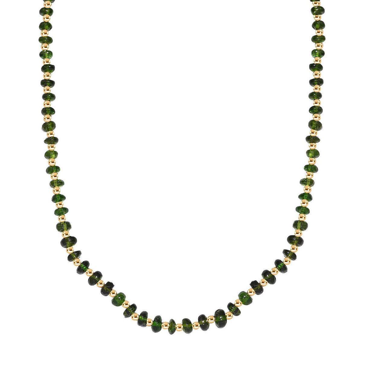 Natural Chrome Diopside Necklace (Size - 18) in Sterling Silver 60.00 ct 7895675 0