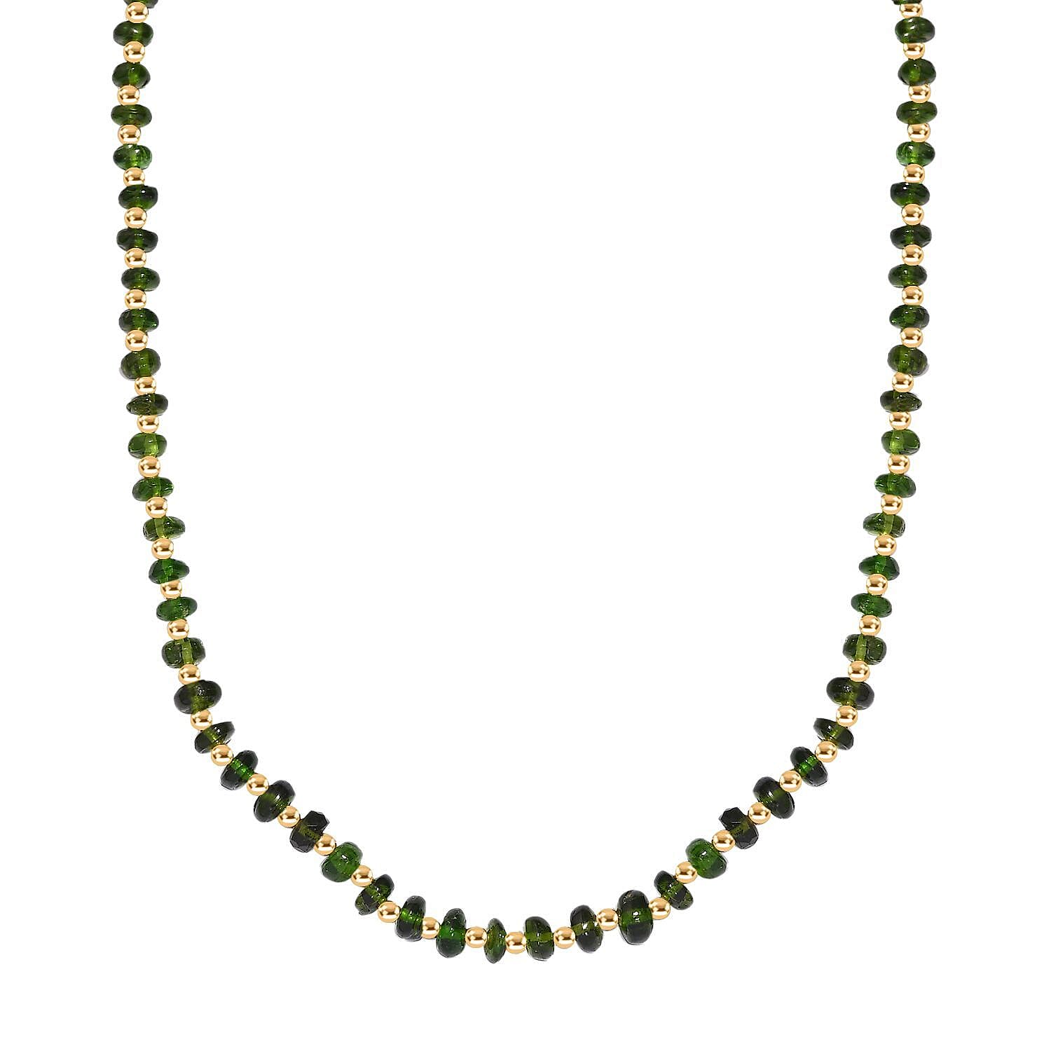 Natural Chrome Diopside Necklace (Size - 18) in Sterling Silver 60.00 ct 7895675 0