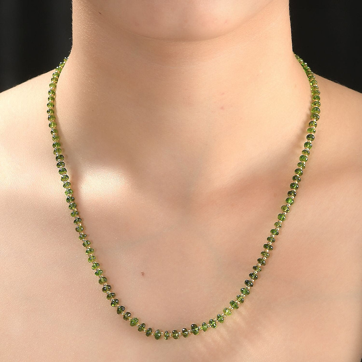 Natural Chrome Diopside Necklace (Size - 18) in Sterling Silver 60.00 ct 7895675 3