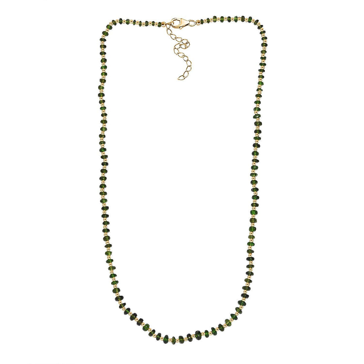 Natural Chrome Diopside Necklace (Size - 18) in Sterling Silver 60.00 ct 7895675 4