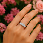 One Time Deal- 950 Platinum SGL Certified Natural Diamond (VS-G-H) Trilogy Ring 0.50 Ct