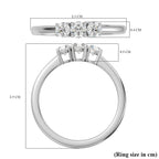 One Time Deal- 950 Platinum SGL Certified Natural Diamond (VS-G-H) Trilogy Ring 0.50 Ct