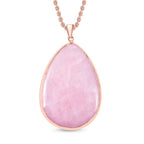 Natural Galilea Rose Quartz Necklace (Size - 24)