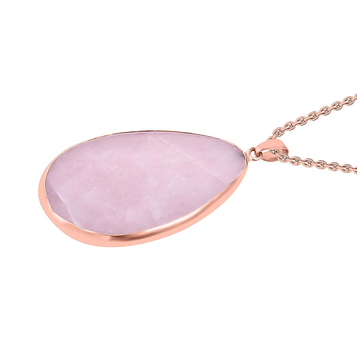 Natural Galilea Rose Quartz Necklace (Size - 24) 7792253 2