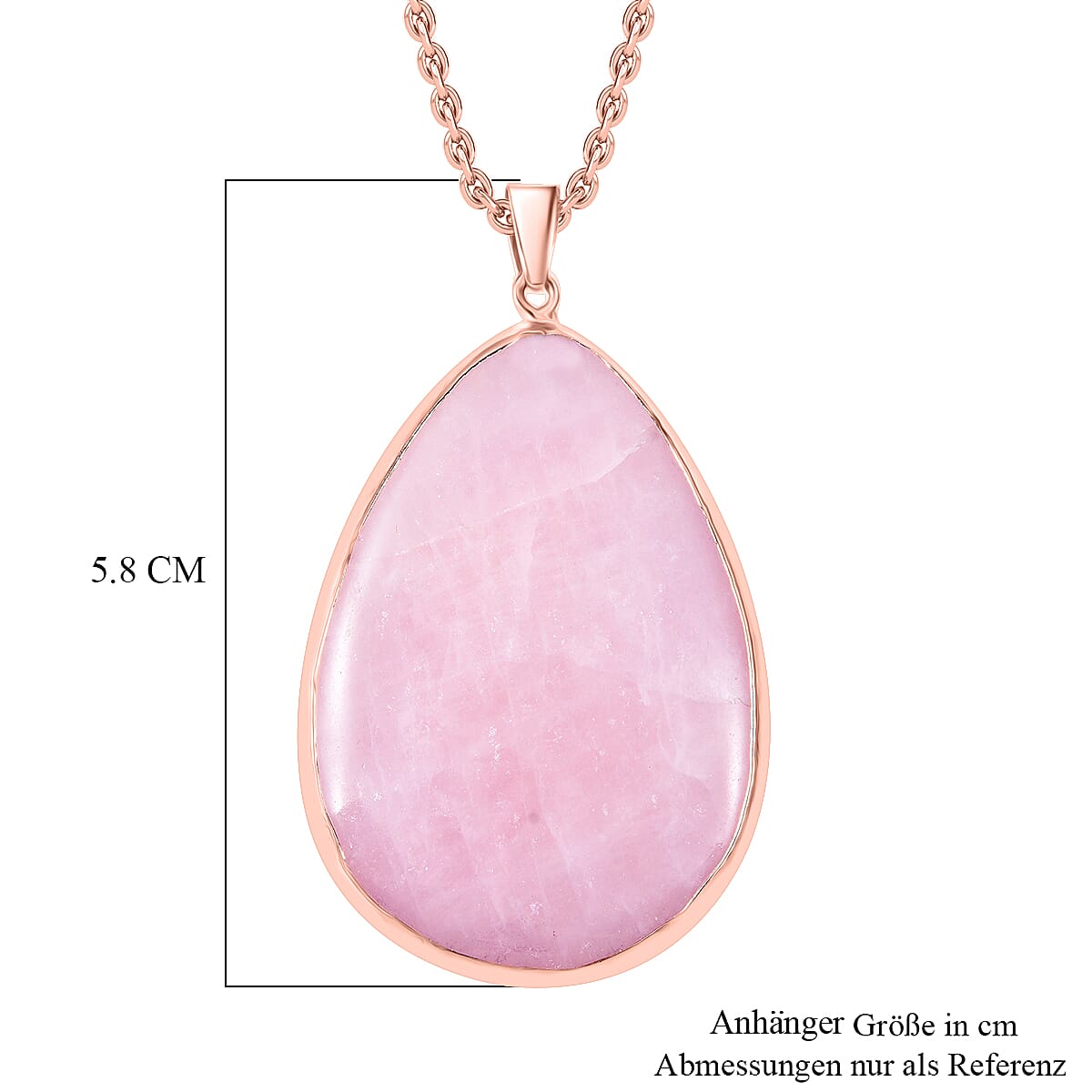 Natural Galilea Rose Quartz Necklace (Size - 24) 7792253 3