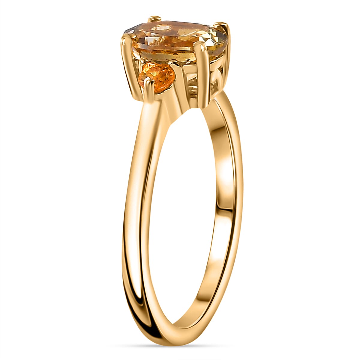 Natural Golden Tanzanite, Yellow Sapphire Ring in 18K Yellow Gold Vermeil Plated Sterling Silver 1.21 ct. 7863374 6