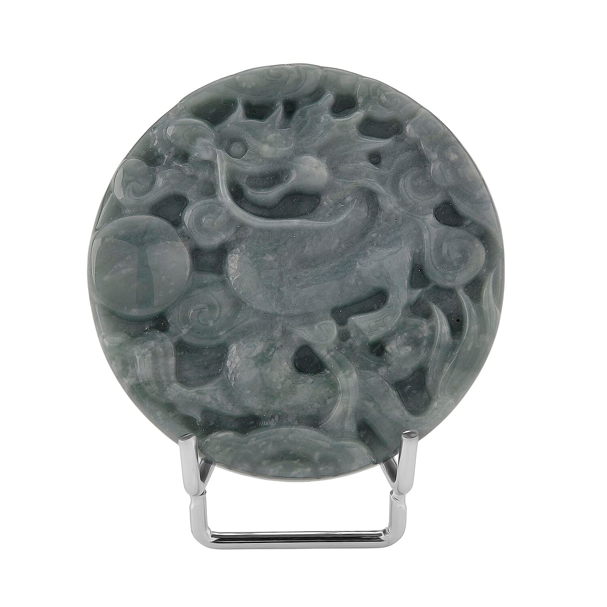 Natural Type A Jadeite Dragon Carving With Stand Presented in a Gift Box 450.00 Ct. 8285774 0