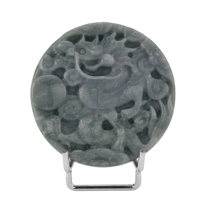 Natural Type A Jadeite Dragon Carving With Stand Presented in a Gift Box 450.00 Ct. 8285774 1
