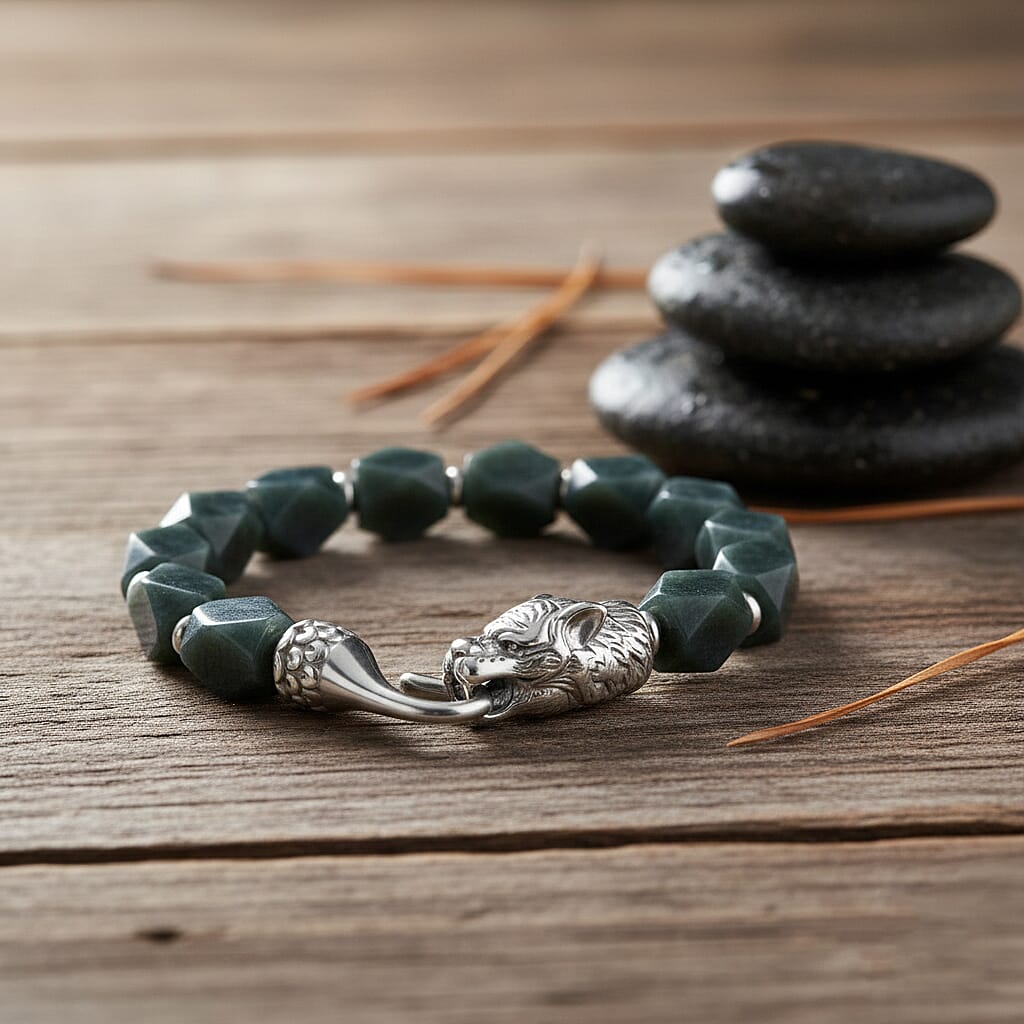 Tucson Preview- Natural Type A Jadeite Bracelet t (Size - 7) with Tiger Lock 140.00 Ct. 8414782 2
