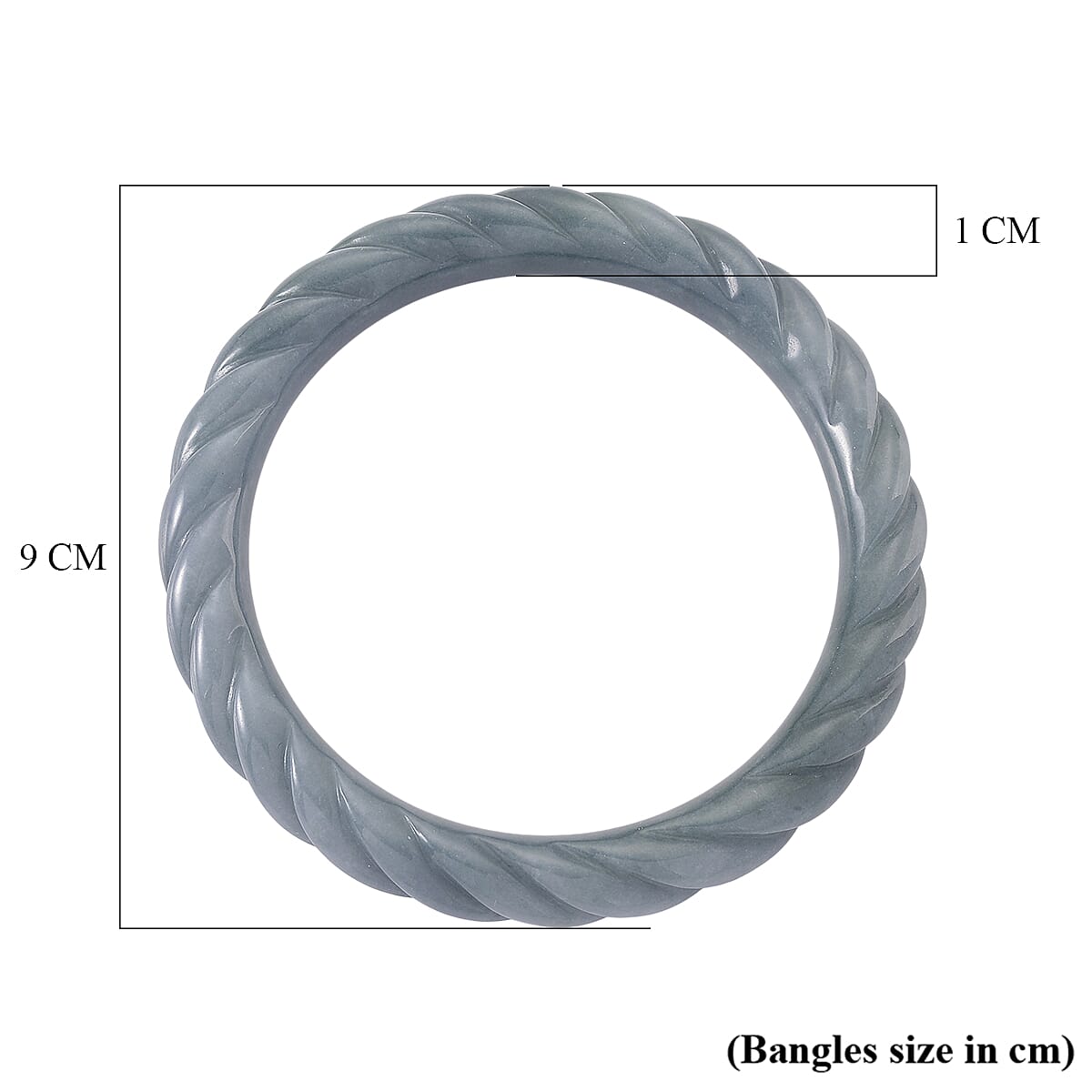 Natural Olmec Jadeite Carving Bangle (Size - 7.5) 300.00 Ct. 8311269 12